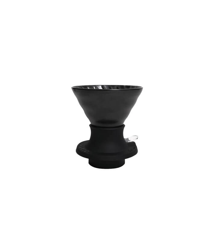 HARIO V60 Ceramic Immersion Dripper Switch Dark Flame Black